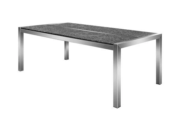 STERN Esstischgarnitur, Silber/grau, Edelstahl/Textilene, Tisch 200 X 100 Cm, 2 Teilige Tischplatte, 6 Multipositionssessel, Padded 7 STERN Esstischgarnitur, Silber/grau, Edelstahl/Textilene, Tisch 200 X 100 Cm, 2 Teilige Tischplatte, 6 Multipositionssessel, Padded – Bild 7
