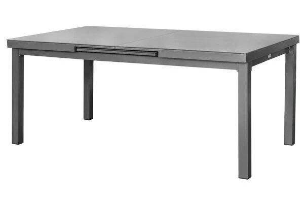 STERN New Top Esstischgarnitur, Graphit, Alu / Glas / Textil, Tisch 180/240x100cm, 4 Stapel-, 2 Klappsessel 10 STERN New Top Esstischgarnitur, Graphit, Alu / Glas / Textil, Tisch 180/240x100cm, 4 Stapel-, 2 Klappsessel – Bild 10