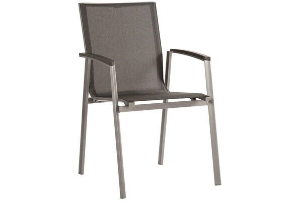 STERN New Top Esstischgarnitur, Graphit, Alu / Glas / Textil, Tisch 180/240x100cm, 4 Stapel-, 2 Klappsessel 12 STERN New Top Esstischgarnitur, Graphit, Alu / Glas / Textil, Tisch 180/240x100cm, 4 Stapel-, 2 Klappsessel – Bild 12