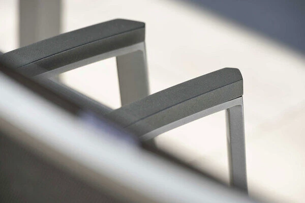 STERN New Top Esstischgarnitur, Graphit, Alu / Glas / Textil, Tisch 180/240x100cm, 4 Stapel-, 2 Klappsessel 14 STERN New Top Esstischgarnitur, Graphit, Alu / Glas / Textil, Tisch 180/240x100cm, 4 Stapel-, 2 Klappsessel – Bild 14