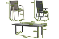 STERN New Top Esstischgarnitur, Graphit, Alu / Glas / Textil, Tisch 180/240x100cm, 4 Stapel-, 2 Klappsessel 18 STERN New Top Esstischgarnitur, Graphit, Alu / Glas / Textil, Tisch 180/240x100cm, 4 Stapel-, 2 Klappsessel -Beste Gartenmöbel Geschäfte 23003 5.jpg