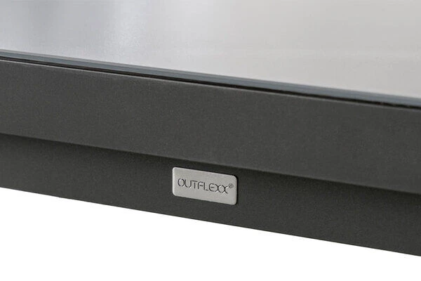 STERN New Top Esstischgarnitur, Graphit, Alu / Glas / Textil, Tisch 180/240x100cm, 4 Stapel-, 2 Klappsessel 9 STERN New Top Esstischgarnitur, Graphit, Alu / Glas / Textil, Tisch 180/240x100cm, 4 Stapel-, 2 Klappsessel – Bild 9