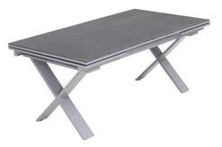 KETTLER Granada Esstischgarnitur, Silber / Anthrazit, Alu / Spraystone / Teak, Tisch 180/280x100cm, 10 Stapelsessel -Beste Gartenmöbel Geschäfte 23021 4.jpg