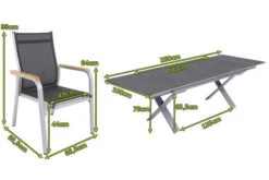 KETTLER Granada Esstischgarnitur, Silber / Anthrazit, Alu / Spraystone / Teak, Tisch 180/280x100cm, 10 Stapelsessel -Beste Gartenmöbel Geschäfte 23021 5.jpg