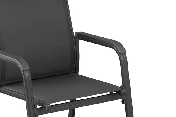 KETTLER BasicPlus Esstischgarnitur, Anthrazit, Alu / Spraystone / Textil, Tisch 180/280x100cm, 6 Stapelsessel, 2 Multipo 12 KETTLER BasicPlus Esstischgarnitur, Anthrazit, Alu / Spraystone / Textil, Tisch 180/280x100cm, 6 Stapelsessel, 2 Multipo – Bild 12