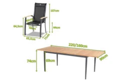 HARTMAN Silencio / Alice Sitzgruppe, Xerix/natur, Alu/Teak, 4x4 Textilen, 8 Dining Sessel, 160/220x90cm, FSC-Teak Armlehnen 13 HARTMAN Silencio / Alice Sitzgruppe, Xerix/natur, Alu/Teak, 4x4 Textilen, 8 Dining Sessel, 160/220x90cm, FSC-Teak Armlehnen -Beste Gartenmöbel Geschäfte 23219 mass.jpg