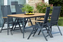 HARTMAN Silencio / Aruba Sitzgruppe, Xerix/natur, Alu/Teak, 4 Multipo, 160/220x90cm, FSC-Teak Armlehnen