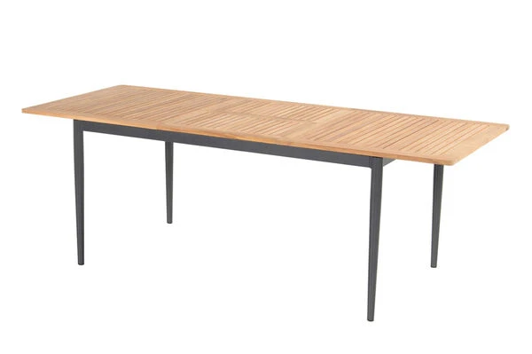 HARTMAN Silencio / Aruba Sitzgruppe, Xerix/natur, Alu/Teak, 4 Multipo, 160/220x90cm, FSC-Teak Armlehnen 2 HARTMAN Silencio / Aruba Sitzgruppe, Xerix/natur, Alu/Teak, 4 Multipo, 160/220x90cm, FSC-Teak Armlehnen – Bild 2