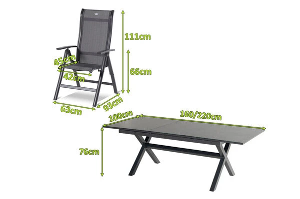 HARTMAN Xanadu / Alice Sitzgruppe, Xerix, Alu/Textilene/Glaskeramik, 8 Multipo, 160/220x100cm 4 HARTMAN Xanadu / Alice Sitzgruppe, Xerix, Alu/Textilene/Glaskeramik, 8 Multipo, 160/220x100cm – Bild 4