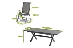 HARTMAN Xanadu / Aruba Sitzgruppe, Xerix/natur, Alu/Teak/Glaskeramik, 6 Multipo, 160/220x100cm, FSC-Teak Armlehnen -Beste Gartenmöbel Geschäfte 23268 mass.jpg