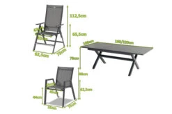 HARTMAN Xanadu / Aruba Sitzgruppe, Xerix, Alu/Textilene/Glaskeramik, 2 Stapelsessel, 6 Multipo, 160/220x100cm -Beste Gartenmöbel Geschäfte 23283 mass.jpg