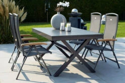 HARTMAN Xanadu / Raffaelo Sitzgruppe, Xerix/natur, Alu/Teak/Glaskeramik, 4 Multipo, 160/220x100cm, FSC-Teak Armlehnen