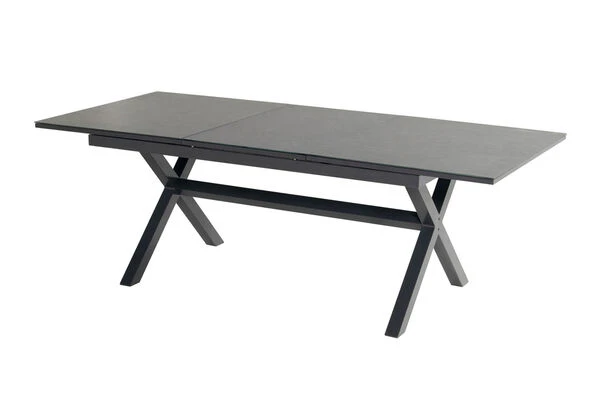 HARTMAN Xanadu / Raffaelo Sitzgruppe, Xerix/natur, Alu/Teak/Glaskeramik, 4 Dining Sessel, 160/220x100cm, FSC-Teak Armlehnen 2 HARTMAN Xanadu / Raffaelo Sitzgruppe, Xerix/natur, Alu/Teak/Glaskeramik, 4 Dining Sessel, 160/220x100cm, FSC-Teak Armlehnen – Bild 2