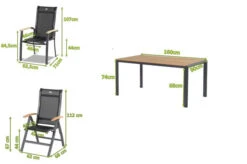 HARTMAN Aruba / Alice Sitzgruppe, Xerix/natur, Alu/Teak/Glaskeramik, 4x4 Textilen, 4 Dining Sessel, 2 Multipo, 160x90cm, FSC-Teak Armlehnen -Beste Gartenmöbel Geschäfte 23304 5.jpg