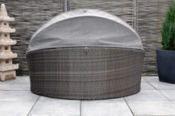 OUTFLEXX Sonneninsel, Grau, Polyrattan/Olefin, 187x146x75/131, Verstellbares Dach -Beste Gartenmöbel Geschäfte 23404 4.jpg