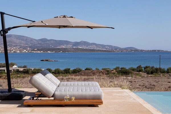 OUTFLEXX Icon Loungeliege, Lead Chine, Alu/Teak/Sunbrella, 213 X 89 X 41 Cm, Inkl. Verstellbarer Rückenlehne 3 OUTFLEXX Icon Loungeliege, Lead Chine, Alu/Teak/Sunbrella, 213 X 89 X 41 Cm, Inkl. Verstellbarer Rückenlehne – Bild 3