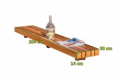 OUTFLEXX Icon Beistelltisch, Natur, Teakholz, 204 X 30 X 14 Cm, Passend Zu Icon Loungeliege -Beste Gartenmöbel Geschäfte 23438 5.jpg