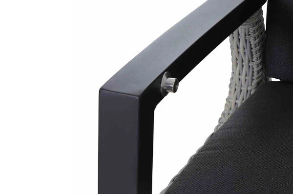 SIENA GARDEN Messina/Corido Dining Set, Anthrazit, Alu/Geflecht/Keramik, 200-260 X 100 Cm, Inkl. 6 Diningsessel 10 SIENA GARDEN Messina/Corido Dining Set, Anthrazit, Alu/Geflecht/Keramik, 200-260 X 100 Cm, Inkl. 6 Diningsessel – Bild 10