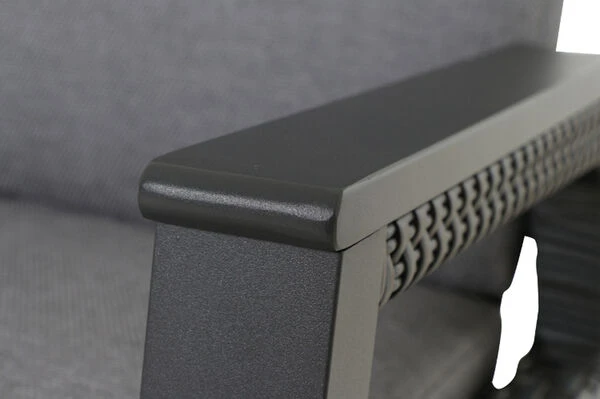 SIENA GARDEN Messina/Solea Dining Set, Anthrazit/blau, Alu/Gardino®-Geflecht/Keramik, 200-260x100 Cm, Inkl. 8 Diningsessel, Stufenlos Verstellbar 9 SIENA GARDEN Messina/Solea Dining Set, Anthrazit/blau, Alu/Gardino®-Geflecht/Keramik, 200-260x100 Cm, Inkl. 8 Diningsessel, Stufenlos Verstellbar – Bild 9