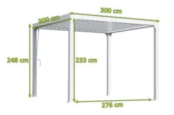 OUTFLEXX Pergola, Weiß Matt, Aluminium, 300x300x248 Cm 16 OUTFLEXX Pergola, Weiß Matt, Aluminium, 300x300x248 Cm -Beste Gartenmöbel Geschäfte 24135 05.jpg