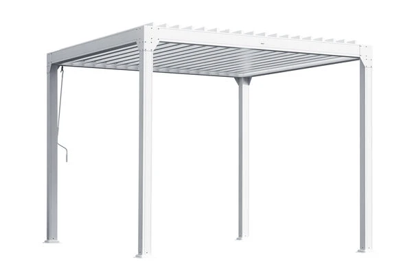 OUTFLEXX Pergola, Weiß Matt, Aluminium, 300x300x248 Cm 4 OUTFLEXX Pergola, Weiß Matt, Aluminium, 300x300x248 Cm – Bild 4