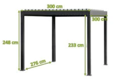 OUTFLEXX Pergola, Anthrazit Matt, Aluminium, 300x300x248 Cm -Beste Gartenmöbel Geschäfte 24137 05.jpg