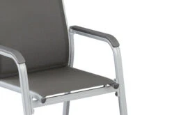 KETTLER Cubic/Basic Plus Esstischgarnitur, Silber/anthrazit, Alu/Textilene, Tisch 160x90 Cm, 4 Stapelsessel -Beste Gartenmöbel Geschäfte 28696 04.jpg