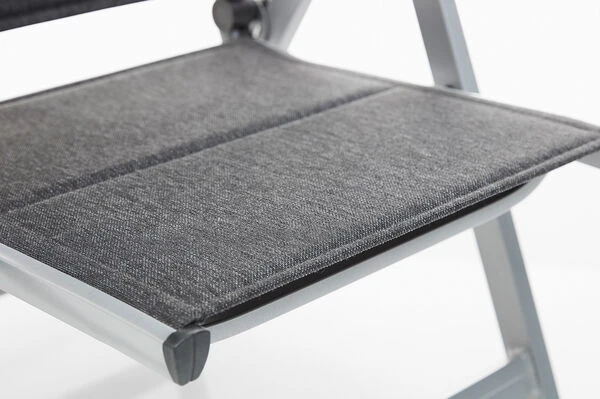 KETTLER Cubic/ Basic Plus Padded Esstischgarnitur, Silber/anthrazit, Alu/Textilene, Tisch 160x90 Cm, 6 Multipo 9 KETTLER Cubic/ Basic Plus Padded Esstischgarnitur, Silber/anthrazit, Alu/Textilene, Tisch 160x90 Cm, 6 Multipo – Bild 9