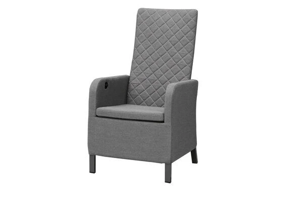 OUTFLEXX Belgium/Malaga Set, Anthrazit/flanelle, Recycled Teak/Alu/Sunbrella, 220x100cm, 6 Sessel, Rustikal Gebürstet, Verstellbare Rückenlehne 3 OUTFLEXX Belgium/Malaga Set, Anthrazit/flanelle, Recycled Teak/Alu/Sunbrella, 220x100cm, 6 Sessel, Rustikal Gebürstet, Verstellbare Rückenlehne – Bild 3