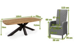 OUTFLEXX Belgium/Malaga Set, Anthrazit/flanelle, Recycled Teak/Alu/Sunbrella, 220x100cm, 6 Sessel, Rustikal Gebürstet, Verstellbare Rückenlehne 21 OUTFLEXX Belgium/Malaga Set, Anthrazit/flanelle, Recycled Teak/Alu/Sunbrella, 220x100cm, 6 Sessel, Rustikal Gebürstet, Verstellbare Rückenlehne -Beste Gartenmöbel Geschäfte 28884 05.jpg