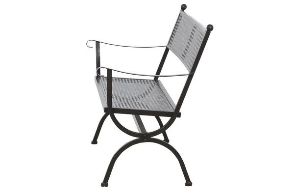 MBM Bank Romeo, Marone, Schmiedeeisen Verzinkt, Pulverbeschichtet, 2-Sitzer, 122x90x62 Cm 2 MBM Bank Romeo, Marone, Schmiedeeisen Verzinkt, Pulverbeschichtet, 2-Sitzer, 122x90x62 Cm – Bild 2