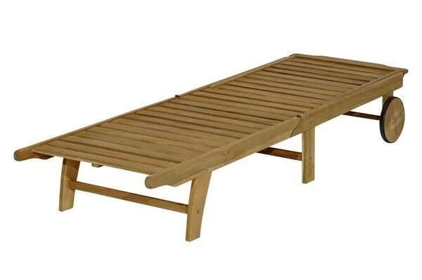 Ploß Rollliege, FSC®-Akazienholz, Geölt, 197 X 69 X 30 Cm, Klappbar, Verstellbar 2 Ploß Rollliege, FSC®-Akazienholz, Geölt, 197 X 69 X 30 Cm, Klappbar, Verstellbar – Bild 2