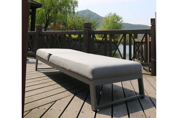 OUTFLEXX Allure Sonnenliege, Flanelle, Alu/Sunbrella, 211 X 74 X 44,5 Cm, Verstellbare Kopfstütze 2 OUTFLEXX Allure Sonnenliege, Flanelle, Alu/Sunbrella, 211 X 74 X 44,5 Cm, Verstellbare Kopfstütze – Bild 2