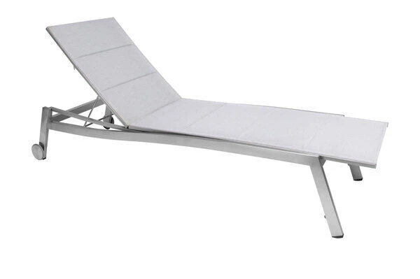 STERN Allround Rollenliege, Silber, Edelstahl/Textil, 200x71x40 Cm, Gepolstert, Verstellbare Rückenlehne 2 STERN Allround Rollenliege, Silber, Edelstahl/Textil, 200x71x40 Cm, Gepolstert, Verstellbare Rückenlehne – Bild 2