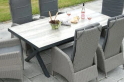 Ploß Esstisch Brisbane, Anthrazit/grau, Aluminium/Keramik, 200 X 95 Cm