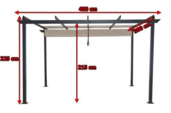 LECO Pergola, Aluminium / Textil, 400x300x225cm -Beste Gartenmöbel Geschäfte 3 10461.jpg