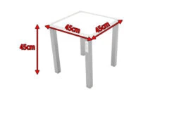 VILLANA Beistelltisch, Silber/weiß, Aluminium/Sicherheitsglas, 45 X 45 X 45 Cm -Beste Gartenmöbel Geschäfte 3 13406 1.jpg