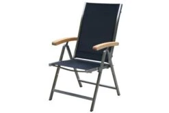 OUTFLEXX Set, Schwarz, 180/240 X 100 Cm, Edelstahl/Teak, Ausziehtisch, 4 Stühle Padded, 2 Multipositionssessel -Beste Gartenmöbel Geschäfte 3 14141.jpg