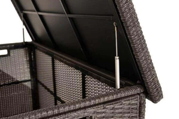 Ploß Rocking Kissenbox, Grau/braun-meliert, Polyrattan, 145x58x73 Cm, Inkl. Inlay 3 Ploß Rocking Kissenbox, Grau/braun-meliert, Polyrattan, 145x58x73 Cm, Inkl. Inlay – Bild 3