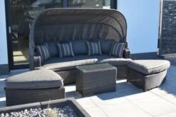 OUTFLEXX Houston Loungebett, Grau, Polyrattan, Doppel-halbrund, Viele Stellmöglichkeiten, Dach Klappbar -Beste Gartenmöbel Geschäfte 3 18543.jpg