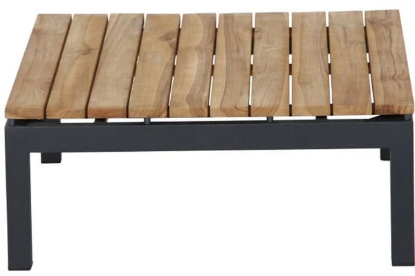 SIENA GARDEN Alvida Loungetisch, Anthrazit/natur, Aluminium/Teakholz, 74x74 Cm 3 SIENA GARDEN Alvida Loungetisch, Anthrazit/natur, Aluminium/Teakholz, 74x74 Cm – Bild 3