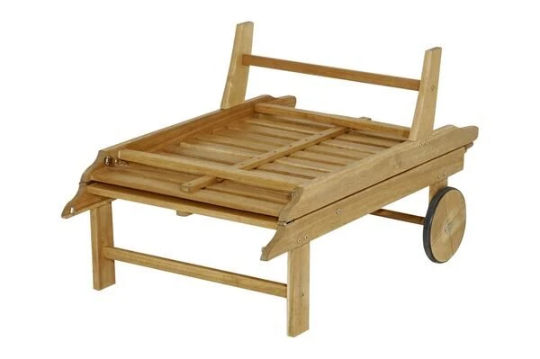Ploß Rollliege, FSC®-Akazienholz, Geölt, 197 X 69 X 30 Cm, Klappbar, Verstellbar 3 Ploß Rollliege, FSC®-Akazienholz, Geölt, 197 X 69 X 30 Cm, Klappbar, Verstellbar – Bild 3