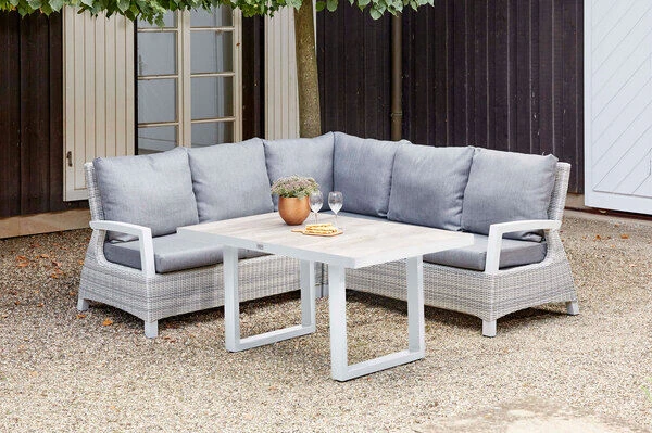 SIENA GARDEN Corido 2-Sitzer Sofa, Ice Grey, Alu / Gardino®-Geflecht, 136x83x88 Cm, Armlehne Rechts 3 SIENA GARDEN Corido 2-Sitzer Sofa, Ice Grey, Alu / Gardino®-Geflecht, 136x83x88 Cm, Armlehne Rechts – Bild 3