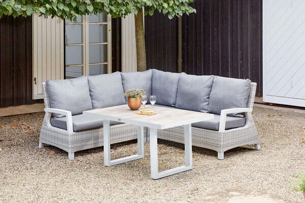 SIENA GARDEN Corido Eckelement, Ice Grey, Alu / Gardino®-Geflecht, 83x83x88 Cm 3 SIENA GARDEN Corido Eckelement, Ice Grey, Alu / Gardino®-Geflecht, 83x83x88 Cm – Bild 3