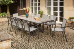 SIENA GARDEN Velia / Sincro Dining Set, Anthrazit/natur-grau, Alu/Ranotex/Keramik, 10 Sessel, Ausziehtisch 205/265 X 103 Cm 22 SIENA GARDEN Velia / Sincro Dining Set, Anthrazit/natur-grau, Alu/Ranotex/Keramik, 10 Sessel, Ausziehtisch 205/265 X 103 Cm -Beste Gartenmöbel Geschäfte 3 21490.jpg