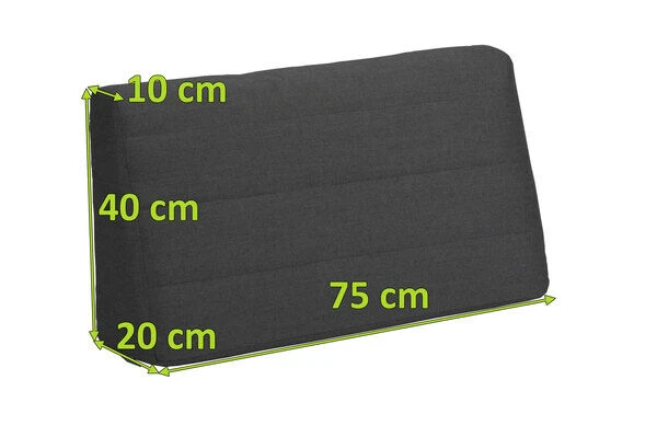 STERN Holly/New Holly Rückenkissen, Schiefergrau, Textil, 75x40 Cm, Bezug Waschbar 3 STERN Holly/New Holly Rückenkissen, Schiefergrau, Textil, 75x40 Cm, Bezug Waschbar – Bild 3