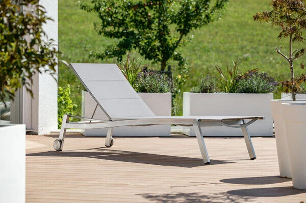 STERN Allround Rollenliege, Silber, Edelstahl/Textil, 200x71x40 Cm, Gepolstert, Verstellbare Rückenlehne 3 STERN Allround Rollenliege, Silber, Edelstahl/Textil, 200x71x40 Cm, Gepolstert, Verstellbare Rückenlehne – Bild 3