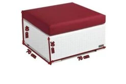 OUTFLEXX Beistelltisch/Hocker, Weiß, Polyrattan, Inkl. Glasplatte Und Polster -Beste Gartenmöbel Geschäfte 3 2511 8.jpg