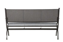 MBM Bank Romeo, Marone, Schmiedeeisen Verzinkt, Pulverbeschichtet, 3-Sitzer, 171x101x68 Cm -Beste Gartenmöbel Geschäfte 4 10896.jpg