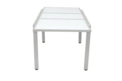 VILLANA Ausziehtisch, Silber/weiß, Alu/Sicherheitsglas, 160/220x90 Cm, Flügelmechanismus 19 VILLANA Ausziehtisch, Silber/weiß, Alu/Sicherheitsglas, 160/220x90 Cm, Flügelmechanismus -Beste Gartenmöbel Geschäfte 4 13395 2.jpg